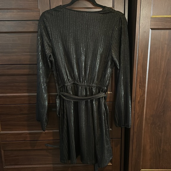 NWT Dress Forum Los Angeles Black Shimmer Mini Dress, Small - Picture 5 of 5